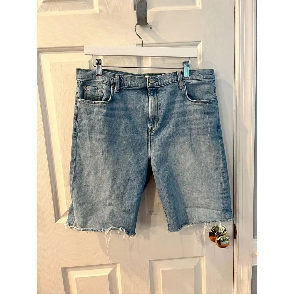 7 For All Mankind Denim Cut Off Jean Shorts sz 33